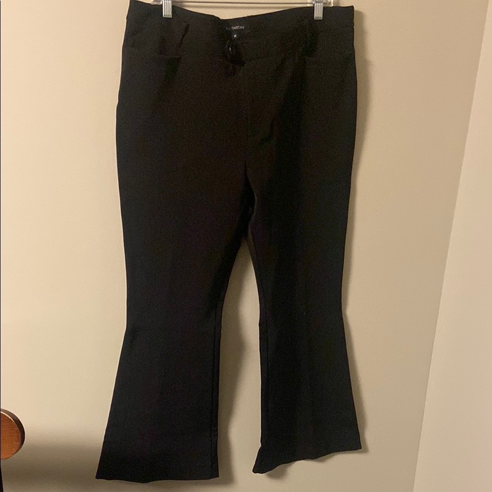 Pink Tartan Classic Black Flare Pants